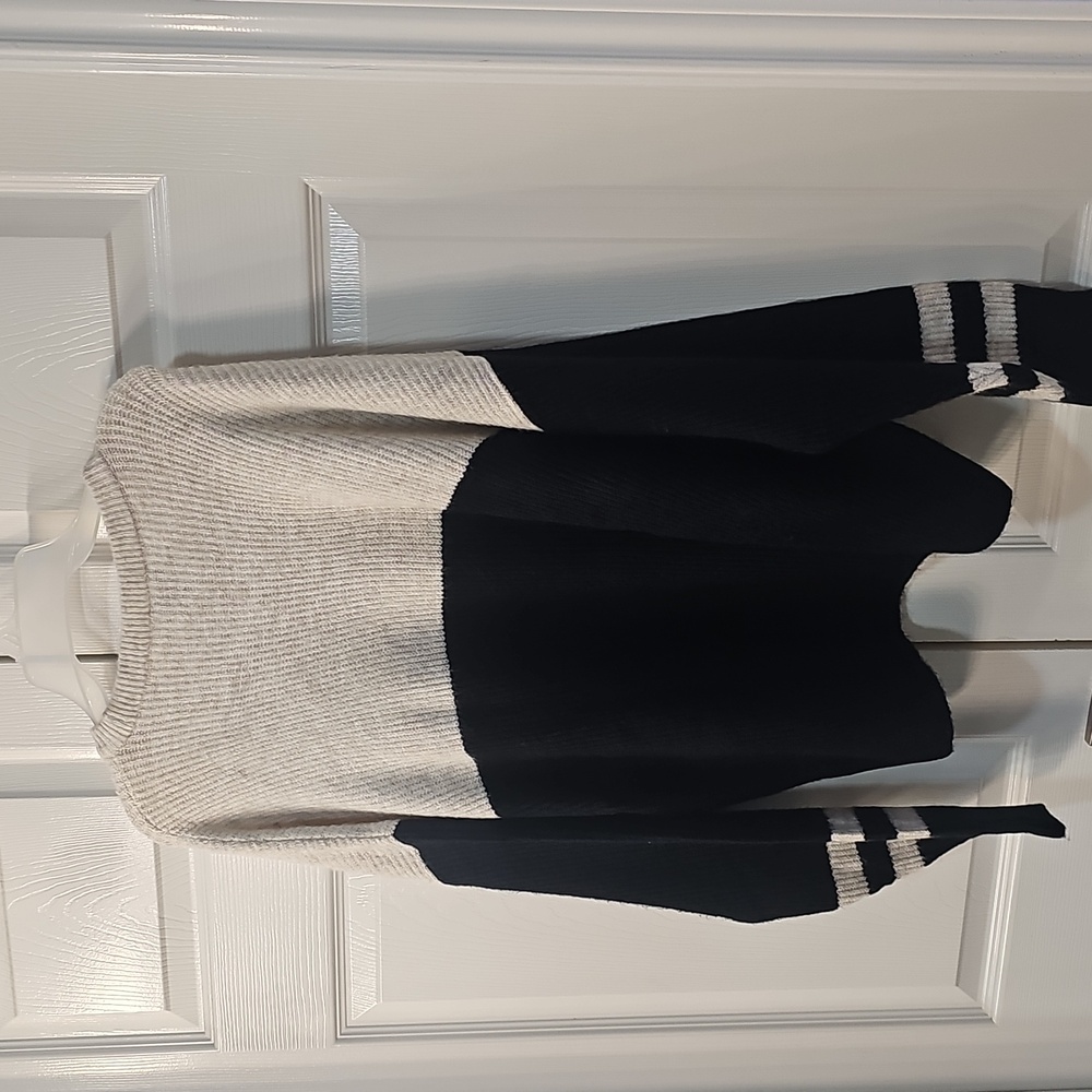 NWT Halogen Colorblock Stripe Long Sleeve Sweater XL Rich Black - Picture 14 of 14